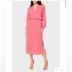 Long Sleeve V-Neck Midi Sweater Dress brand new with tags